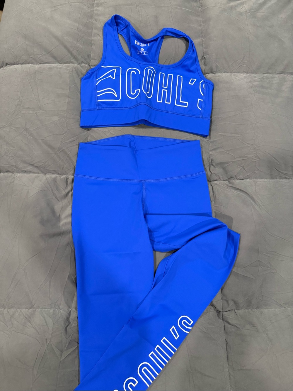 Bright Blue Active Set with Cohl's Logo - Sports Bra & Leggings